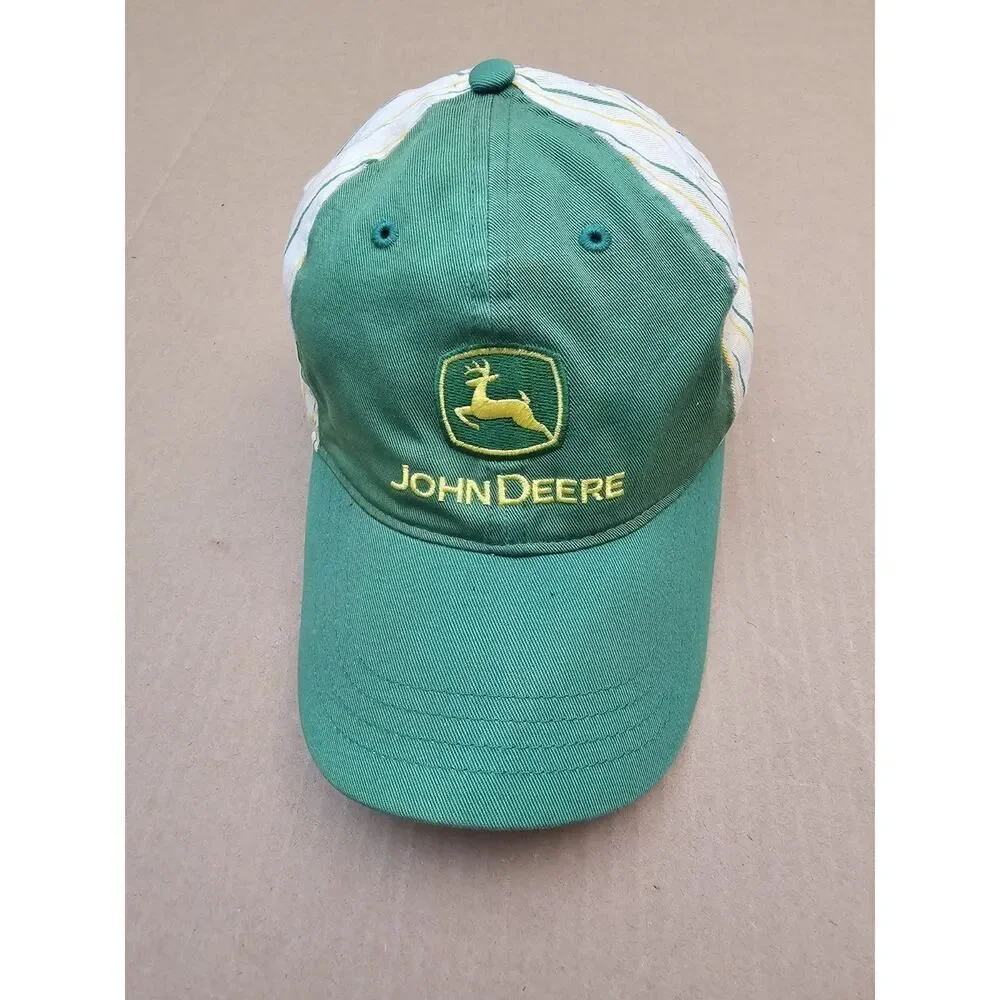 John Deere Vintage Striped Snapback K-Products Hat Made in the USA